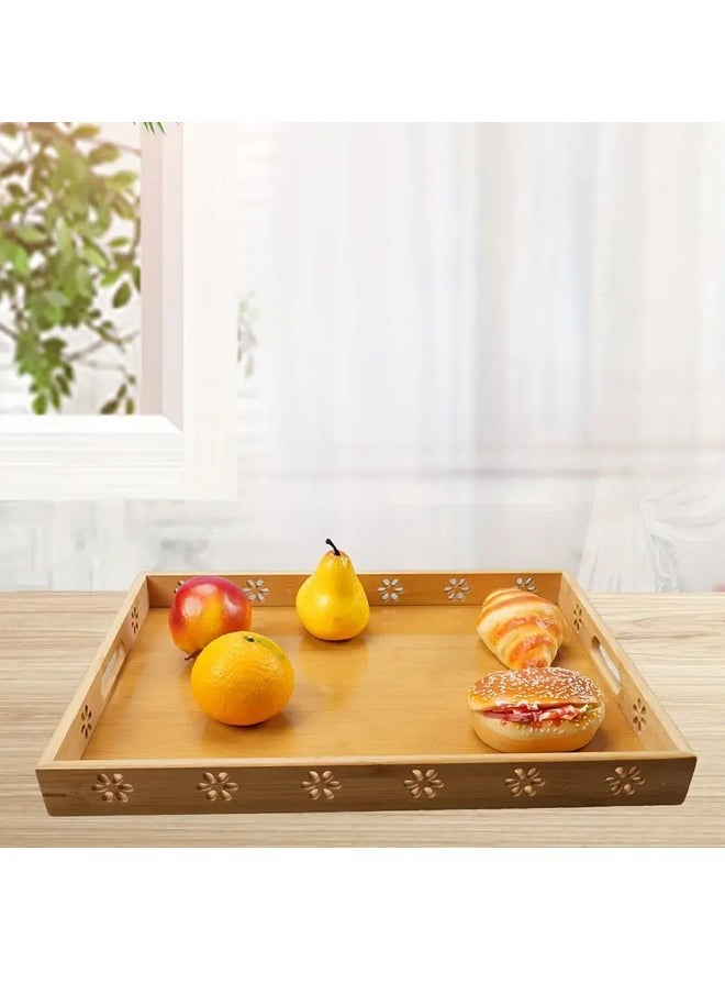NKX - 3-Piece Rectangular Bamboo Serving Trays Set - Image 1