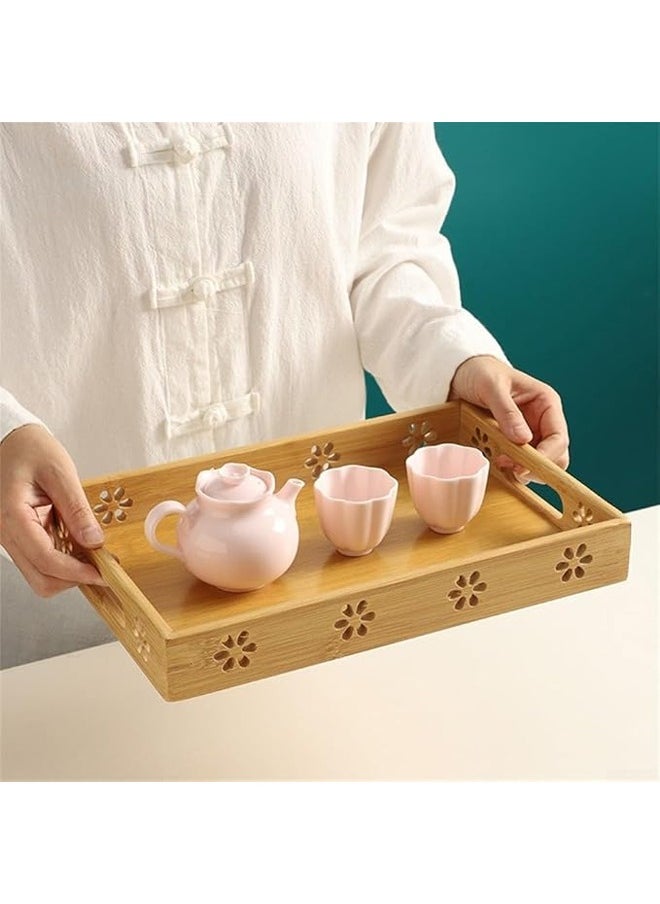 NKX - 3-Piece Rectangular Bamboo Serving Trays Set - Image 1