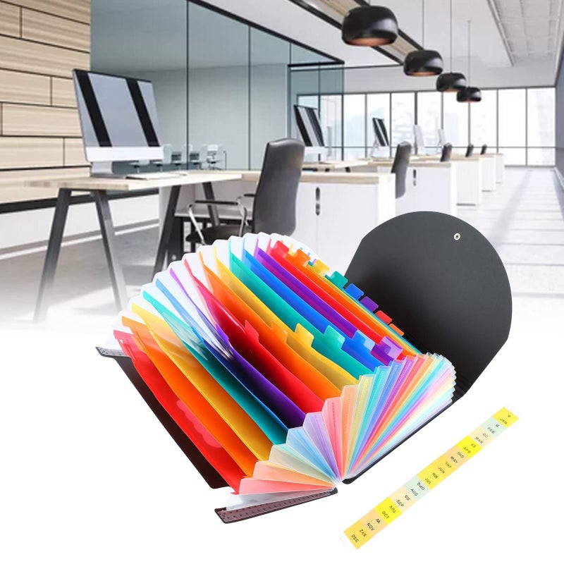 Expanding File Folder with 24 Pockets and Index for Office School and Travel - Image 5