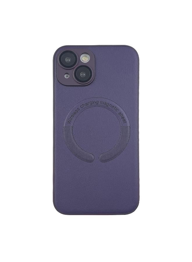 زبون جراب هاتف iPhone 13 مصنوع من الجلد مع غطاء MagSafe TPU شامل - Image 1