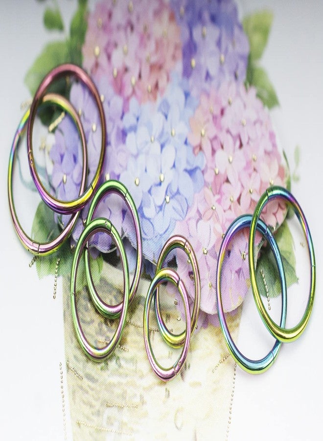 HQLA 4Pairs 18G Surgical Steel Hinged Clicker Segment Nose Rings Hoop Helix Cartilage Daith Tragus Sleeper Earrings Body Piercing for Women Men 6mm 8mm 10mm 12mm (18G - Rainbow - (6mm-12mm) - 4Pairs) - Image 5