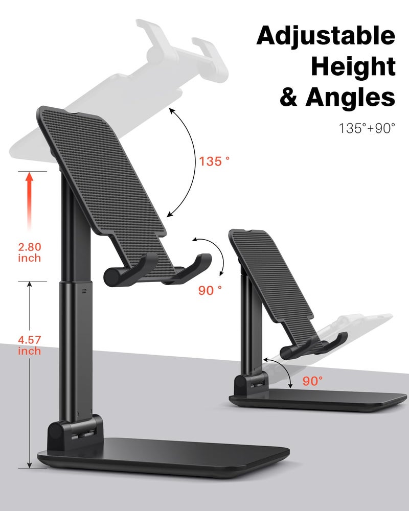 Anozer Tablet Stand Foldable & Adjustable, Monitor Stand 5.55*3.94" Wide, Fit for iPad Holder Stand Compatible with iPad Pro 11, 12.9/iPad 10.9 10th, Surface Pro, Portable Monitor 4.7-15.6" - Image 4