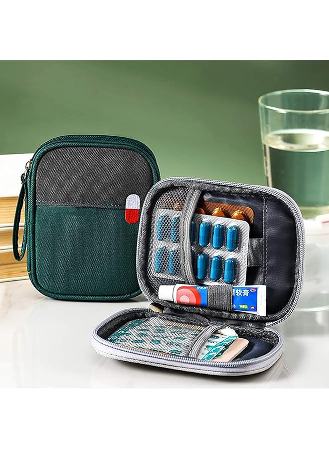 Khazna Empty First Aid Bags Travel Medical Supplies Cosmetic Organizer Insulated Medicine Bag Convenient Safety Kit Suit for Family Outdoors Hiking Camping Car Office Workplace Green(Mom Son Bag)  - Image 3