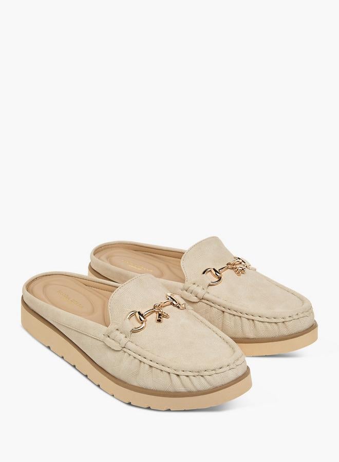 Flora Bella By Shoexpress Womens Metal Accent Slip-On Mules - Image 2