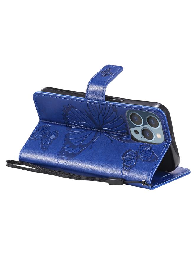 Zaboon Case For iPhone 13 Pro 3D Butterfly Embossed Pattern Horizontal Flip Leather Case with Holder & Card Slot & Wallet & Lanyard - Image 5