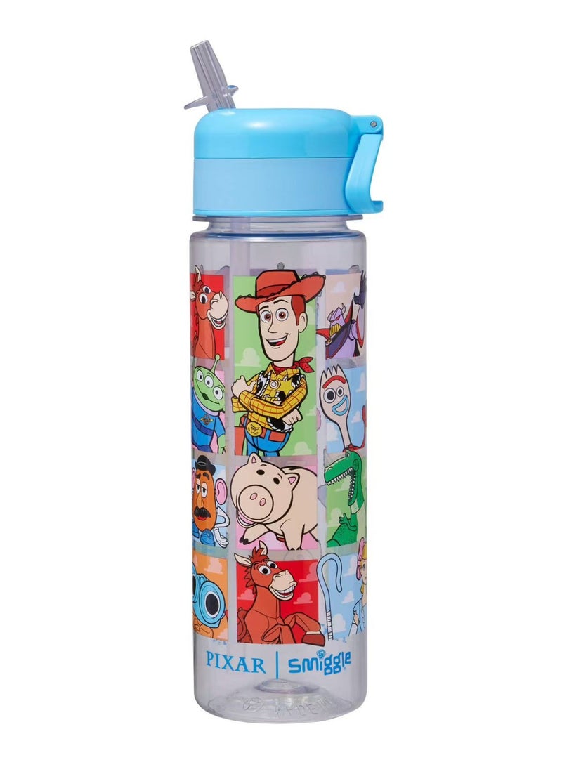 Smiggle Disney Pixar Toy Story 650ml Kids Plastic Water Bottle with Straw - Image 2