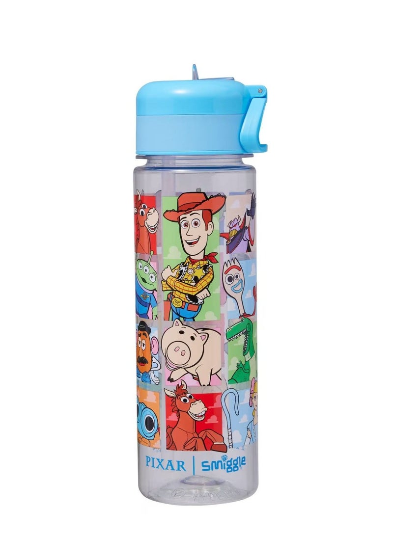 Smiggle Disney Pixar Toy Story 650ml Kids Plastic Water Bottle with Straw - Image 1