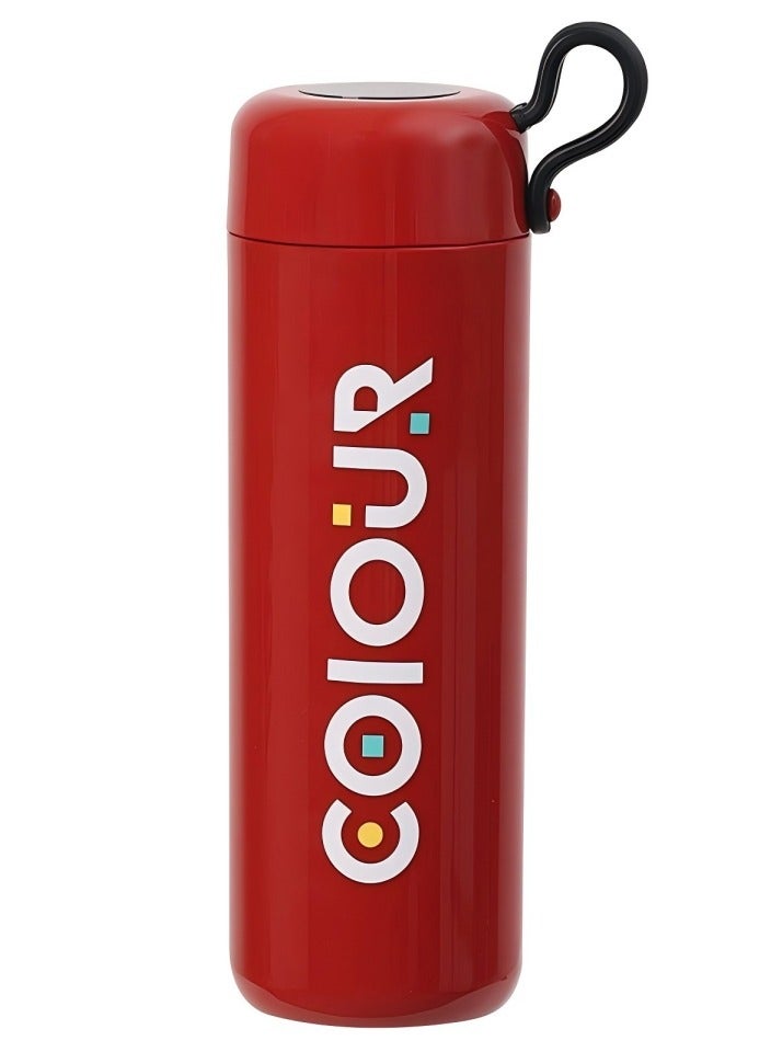 Smooth Ceramic Lined Travel Mug | 400ml, Leak-Proof Car Cup for Commuting & Camping Red - Image 1