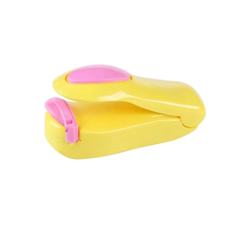 Mini Portable Food Sealer Machine Hand Pressure Heat Sealing Tool Yellow - Image 2