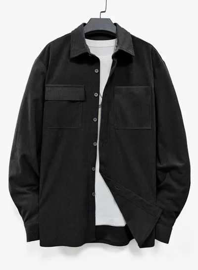 Take Two Men Texture Pocket Detail Long Sleeve Jacket