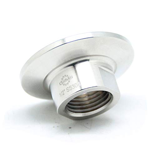 QiiMii Sanitary Female Threaded Pipe Fitting to 1.5 Inch Tri Clamp (OD 50.5mm Ferrule) (Pipe Size: 1/2" NPT) - Image 3