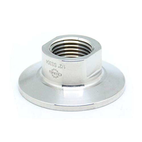 QiiMii Sanitary Female Threaded Pipe Fitting to 1.5 Inch Tri Clamp (OD 50.5mm Ferrule) (Pipe Size: 1/2" NPT) - Image 1
