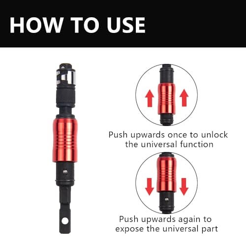 Cosmedge Pivoting Drill Screwdriver Bit Holder Extender for Leatherman MUT/EOD/Skeletool/CX/Wave/Surge/Charge AL,2 in 1 Bit and Socket Flexible Magnetic Extension Adapter Attachment - Image 4