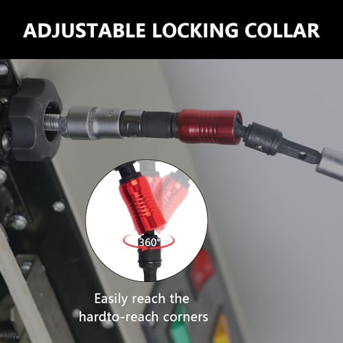 Cosmedge Pivoting Drill Screwdriver Bit Holder Extender for Leatherman MUT/EOD/Skeletool/CX/Wave/Surge/Charge AL,2 in 1 Bit and Socket Flexible Magnetic Extension Adapter Attachment - Image 3