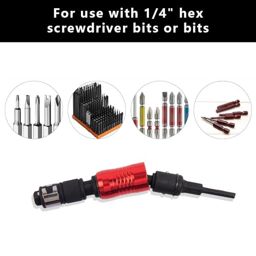 Cosmedge Pivoting Drill Screwdriver Bit Holder Extender for Leatherman MUT/EOD/Skeletool/CX/Wave/Surge/Charge AL,2 in 1 Bit and Socket Flexible Magnetic Extension Adapter Attachment - Image 5