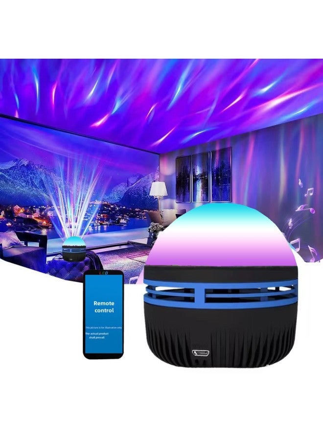 Aurora Borealis Water Ripple Atmosphere Lamp Starry Sky Projection Lamp Creative Colorful Rotating Lamp Starry Sky Lamp Projection Table Lamps-Power Supply:5W-Light Color:Q6s Aurora Model  - Image 2