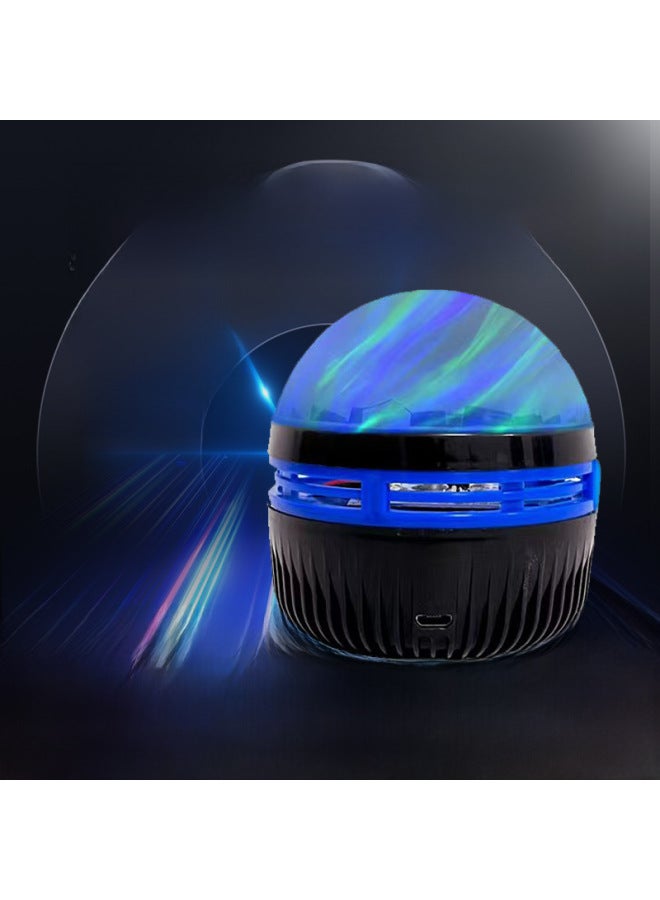 Aurora Borealis Water Ripple Atmosphere Lamp Starry Sky Projection Lamp Creative Colorful Rotating Lamp Starry Sky Lamp Projection Table Lamps-Power Supply:5W-Light Color:Q6s Aurora Model  - Image 4