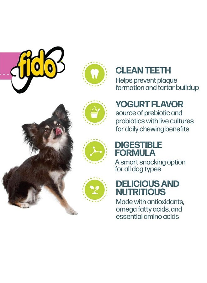 Fido Naturals Belly Bones for Dogs, 100 Yogurt Flavor Mini Dog Dental Treats(100 Count) - Made in USA - for Extra Small Dogs - Plaque and Tartar Control for Fresh Breath, Digestive Health Support - Image 3
