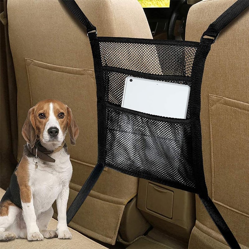 XINCHIA Car Seat Storage Organiser Net Pocket Handbag Holder Between Front Seats - Image 4