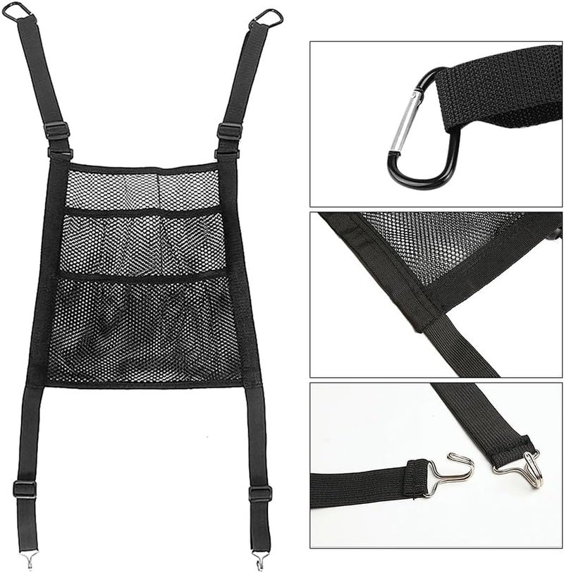 XINCHIA Car Seat Storage Organiser Net Pocket Handbag Holder Between Front Seats - Image 3