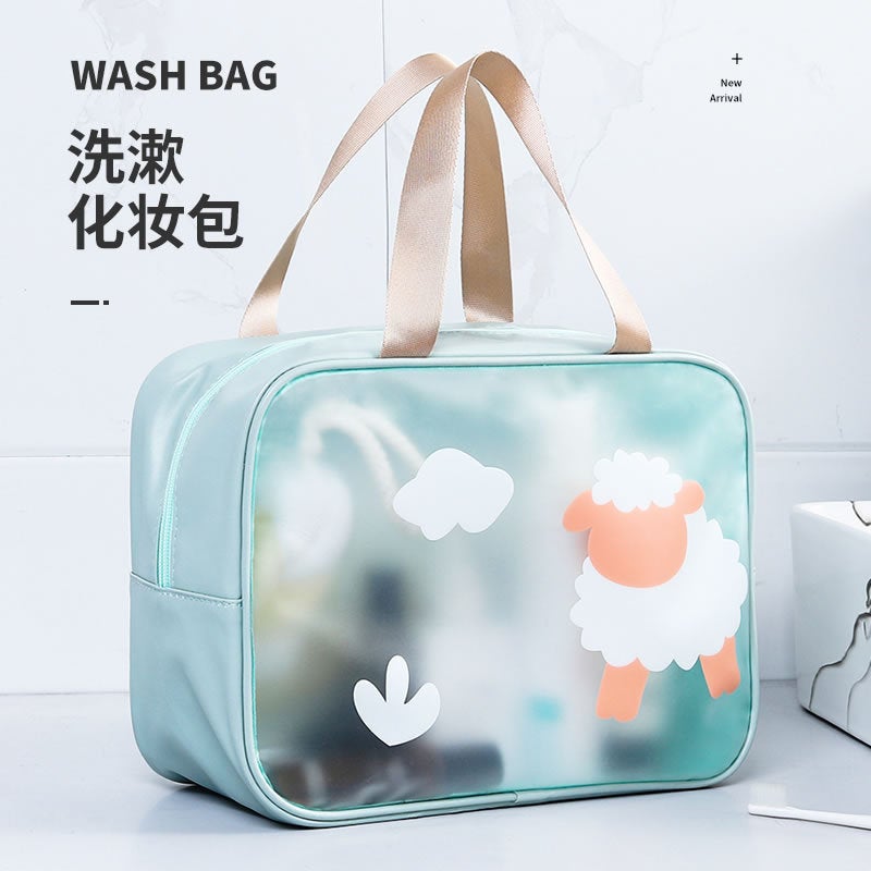 Korean-Style Large-Capacity Dry And Wet Separation Cosmetic Bag, Portable Beach Bag, Travel Fitness Toiletry Storage Bag, Waterproof - Image 2