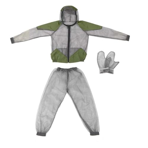 EXCEART Kids Mosquito Suit Outdoor Net Clothing Insect Mesh Protection Clothing Mesh Insects Net Gloves Grey (XL) - Image 1