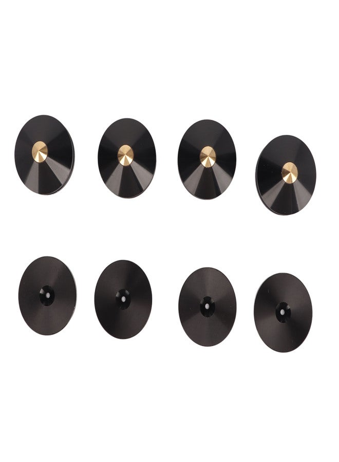 4PCS Speaker Isolation Feet Pad Shock Absorption Amplifier Spike Isolation Feet Mat for Turntable Subwoofer Speaker Amps Black - Image 4