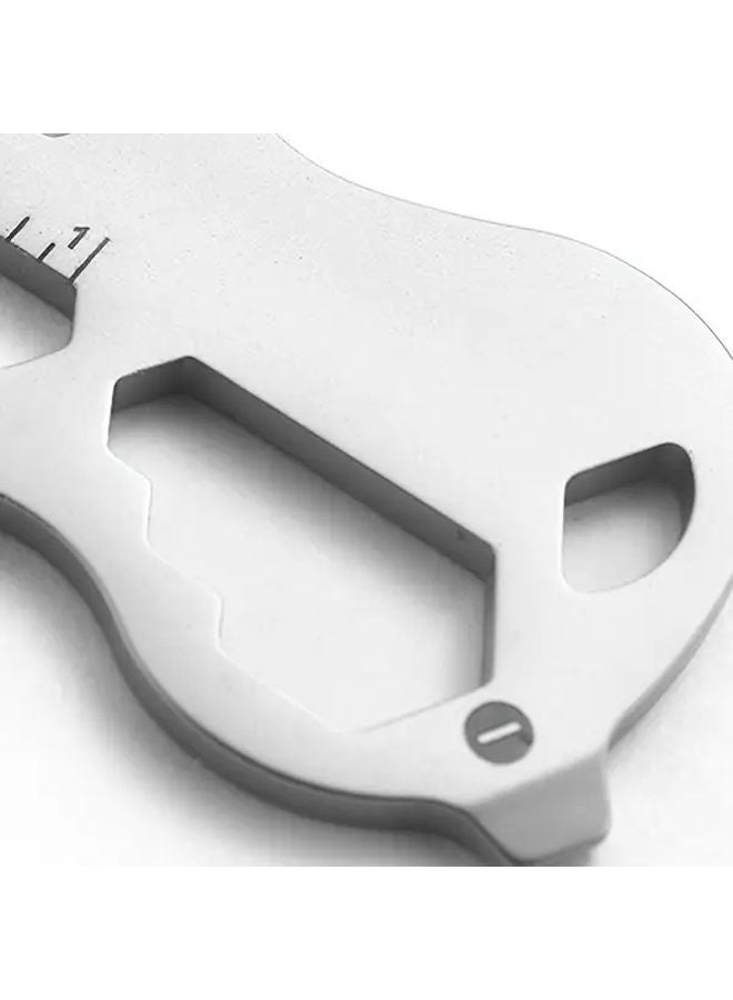 Black Stainless Steel Guitar Shaped Multifunctional Keychain Tool With Screwdriver Ruler Bottle Opener For Camping DIY Outdoor EDC - Image 5