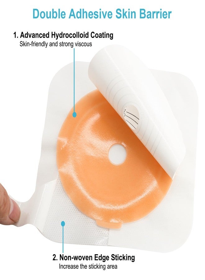 KONWEDA 21PCS Ostomy Bags,Colostomy Supplies,Two Piece Drainable Ostomy Pouch for Ileostomy Stoma Care, Cut-to-Fit (15pcs Bags+6pcs Barrier) - Image 4