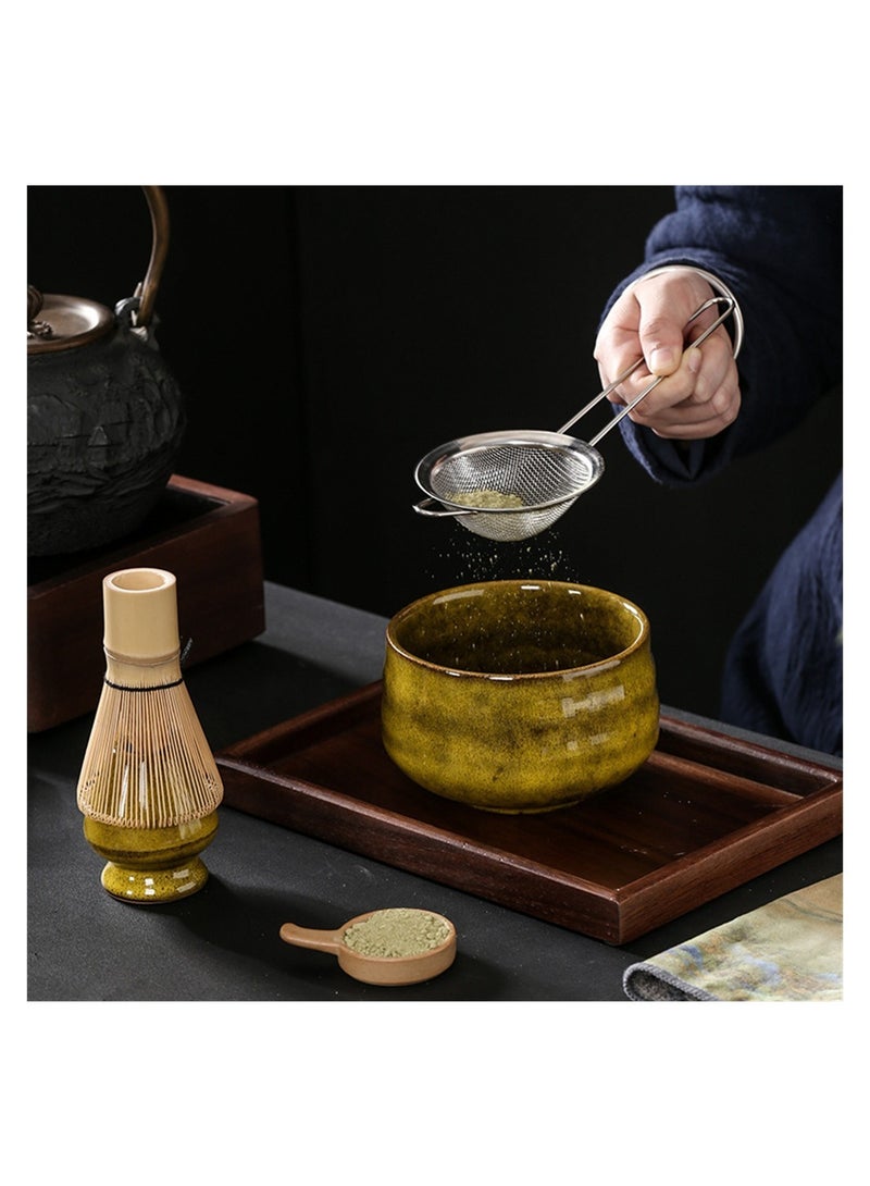 7-Piece Traditional Handmade Matcha Tea Whisk and Bowl Tool Gift Kit  - Image 3