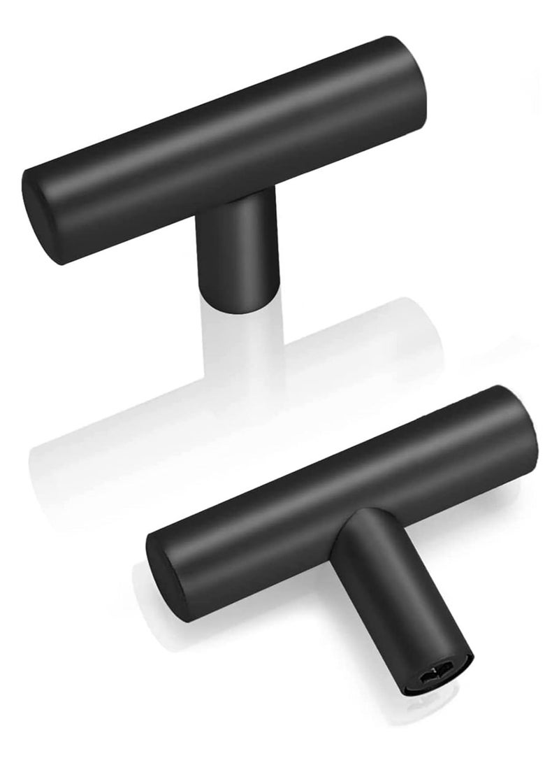 Loquat 5 Pack T-Bar Cabinet Knob Kitchen Door Handles Single Hole Flat Cabinet Handles Cupboard T Bar Handle (Black) - Image 2
