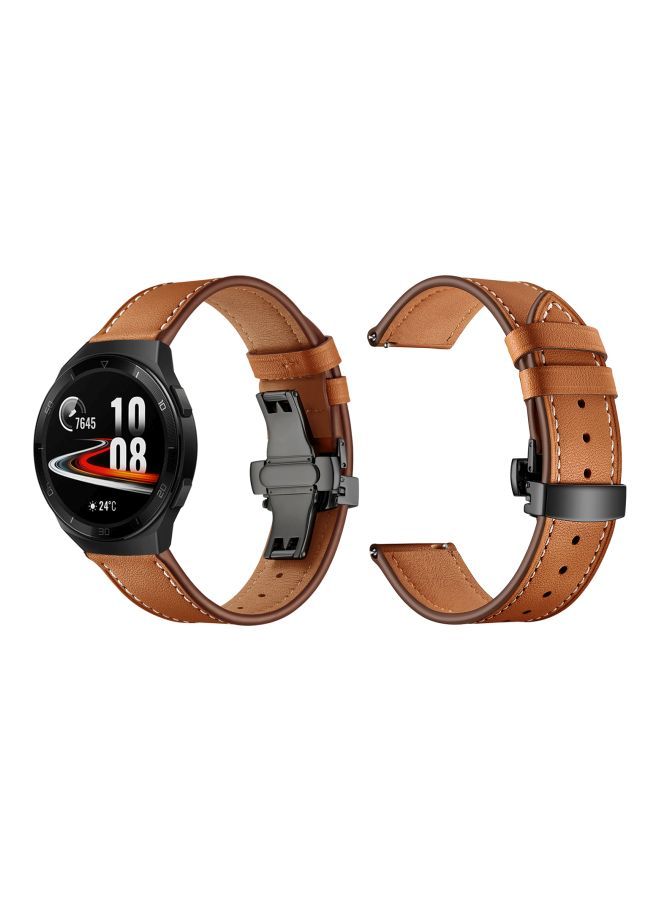 NIBEMINENT Replacement Band For Huawei Watch GT 2e - 46mm Brown/Black  - Image 3