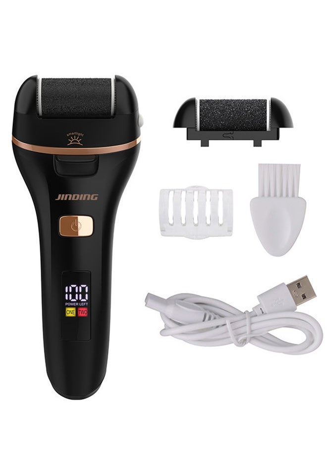 Jinding Rechargeable Electric Feet Callus Remover,Foot File with 2 Rollers 2 Speed LED Battery Display,Foot Scrubber Kits for Cracked Heels Callus and Dead Skin  - Image 1