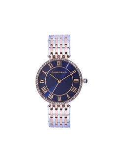 GIORDANO Giordano Eleganza Collection Round Analog Watch for Women, Diamond-Set with Metal Strap Ladies Water Resistant Wrist Watch - A2083  - Image 1