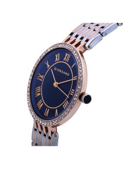 GIORDANO Giordano Eleganza Collection Round Analog Watch for Women, Diamond-Set with Metal Strap Ladies Water Resistant Wrist Watch - A2083  - Image 2