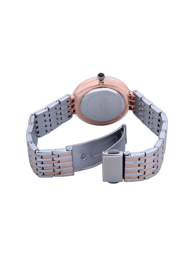 جيوردانو ساعة جيوردانو إليجانزا كوليكشن دائرية أنالوج للنساء، مرصعة بالألماس مع حزام معدني، ساعة يد نسائية مقاومة للماء - A2083 - Image 5