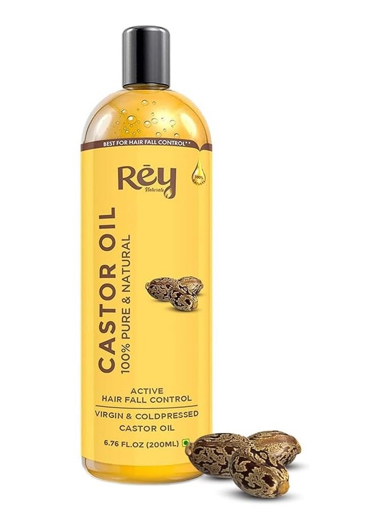 Rey Naturals ReyNaturals Premium Cold Pressed Castor Oil 200 ml - Image 1