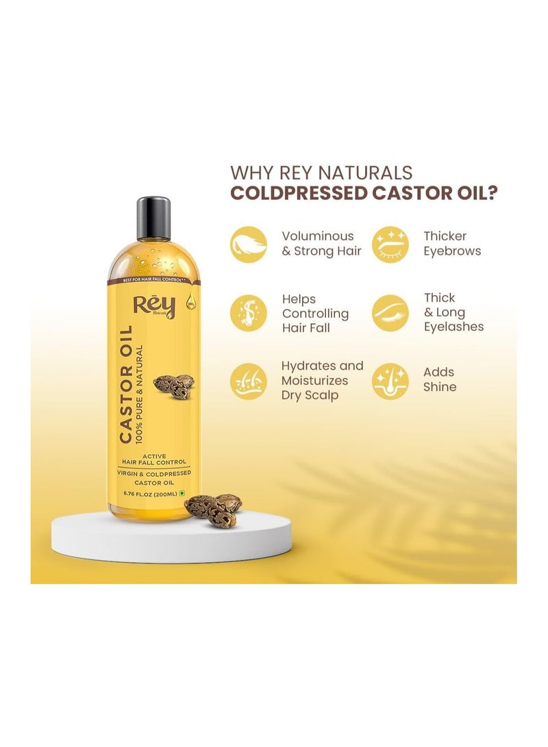Rey Naturals ReyNaturals Premium Cold Pressed Castor Oil 200 ml - Image 4