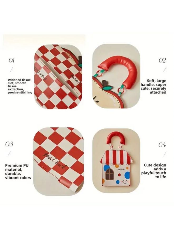 فروت ستايل حقيبة مناديل معلقة قابلة لإعادة الاستخدام حامل مناديل محمول ديكور منزلي - Image 5