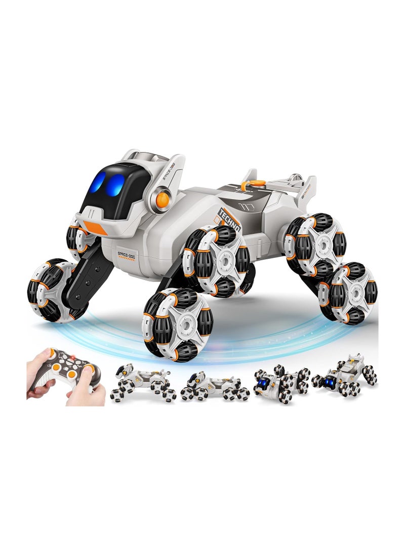 TOY GARDEN RC Stunt Car Toys for Kids, Remote Control Stunt Robot Dog, 2.4GHz 360° Rotating Changeable Robot Dog with Spray, Music & Light Functions for Kids Children 6-14 Years Boys Girls Birthday Gifts  - Image 1