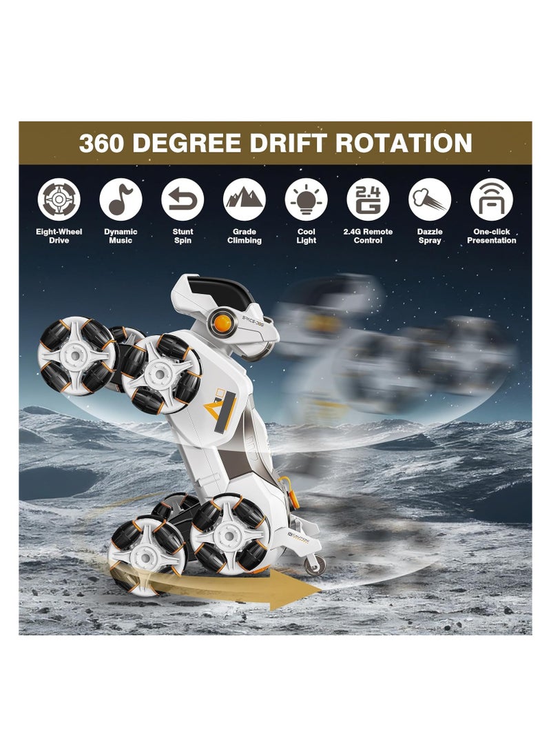 TOY GARDEN RC Stunt Car Toys for Kids, Remote Control Stunt Robot Dog, 2.4GHz 360° Rotating Changeable Robot Dog with Spray, Music & Light Functions for Kids Children 6-14 Years Boys Girls Birthday Gifts  - Image 2