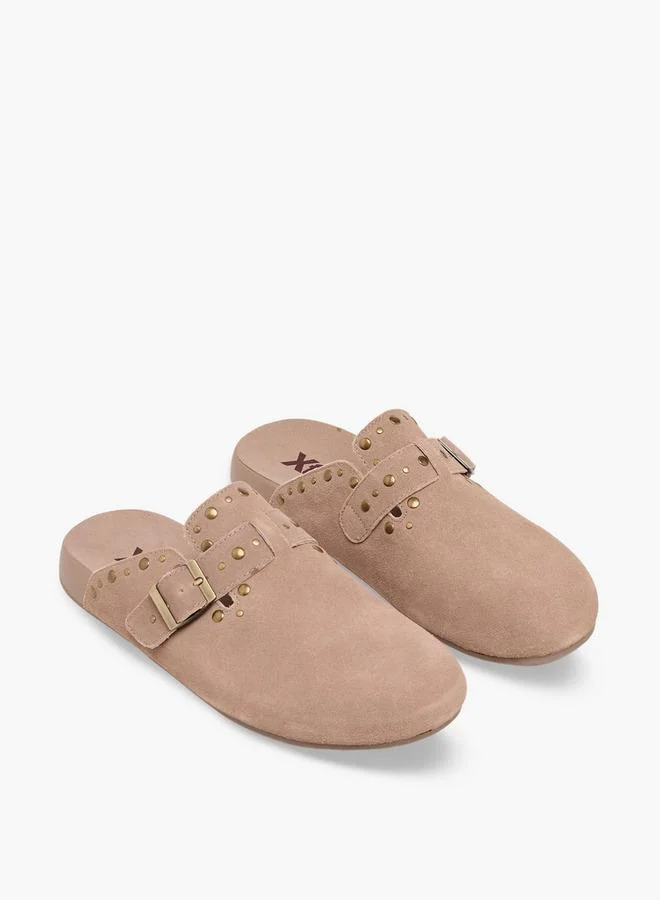 إكستي Women Studded Leather Mules