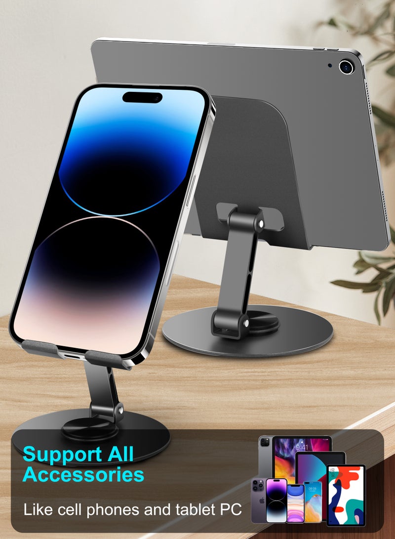 Necomi iPad Stand & Phone Stand for Desk, 360 Rotating Adjustable Portable Monitor Tablet Holder Office  - Image 2