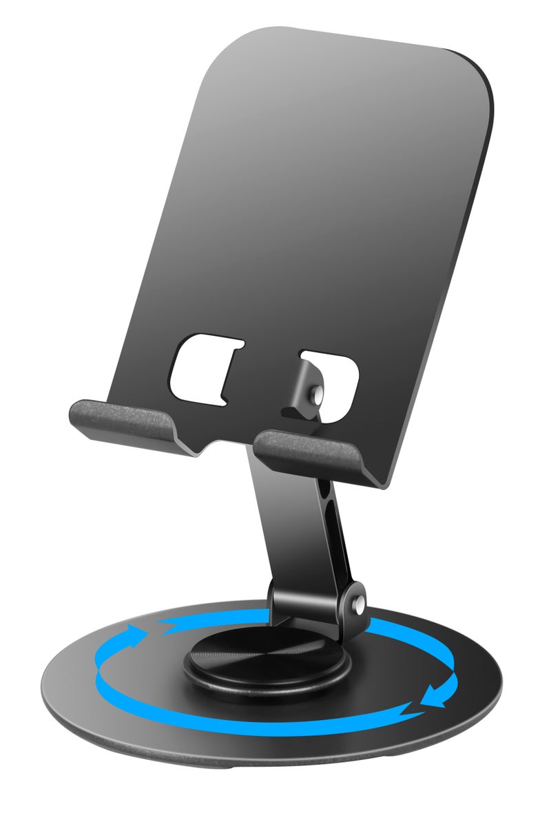Necomi iPad Stand & Phone Stand for Desk, 360 Rotating Adjustable Portable Monitor Tablet Holder Office  - Image 1