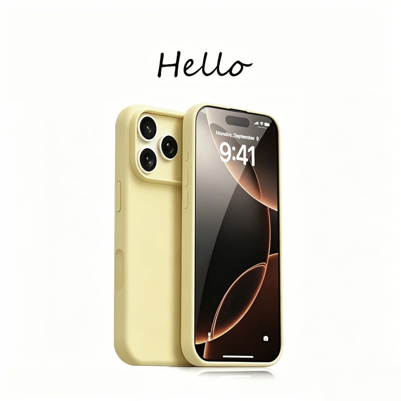حافظة هاتف أصلية بتصميم بسيط باللون الأبيض الحليبي لهاتف iPhone 13 Pro Max مقاومة للسقوط والصدمات - Image 2