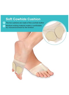 SYOSI Dance Foot Thongs Ballet Dance Wear Nude Lyrical Shoes Dance Foot Toe Pad Support Breathable Paw Shoes for Jazz Ballet Modern Contemporary Dance Wear 2 Pairs XL  - Image 2