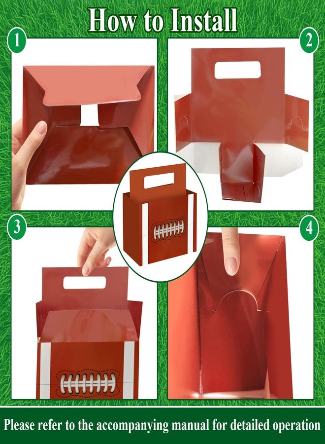Auch Football Theme Utensil Caddy Holder for Big Game Day, Tailgate Party Decorations Birthday Party Football Watch Party Supplies Sturdy Cardboard Boxes - Image 3