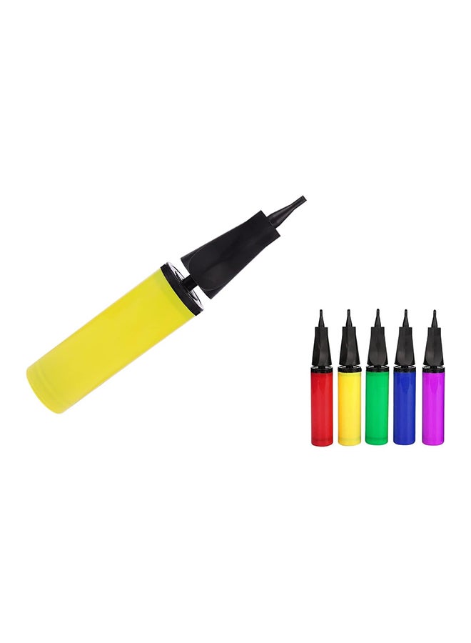 1 x Yellow Balloon Pump,Inflator Balloon Pump Hand for Balloon Arch Kit,Confetti Foil,Party Balloons,Double Action Inflator for Fitness,Yoga Ball