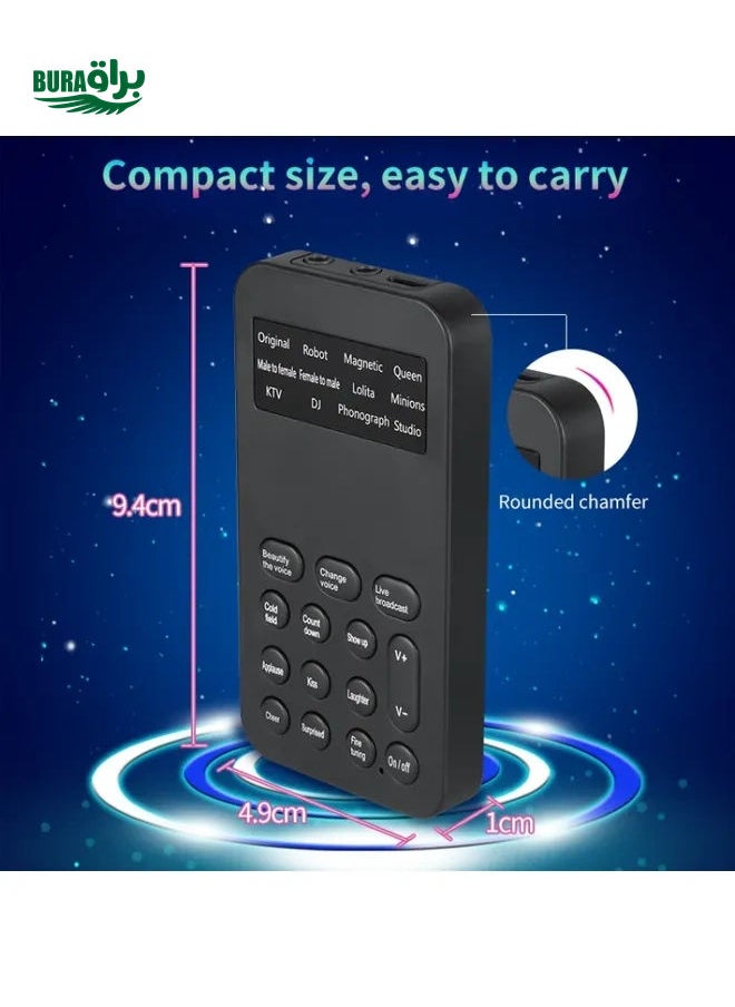 S9 الهاتف المحمول كمبيوتر الصوت Live Sound Card Game Karaoke Recording Audio Transformer (English)