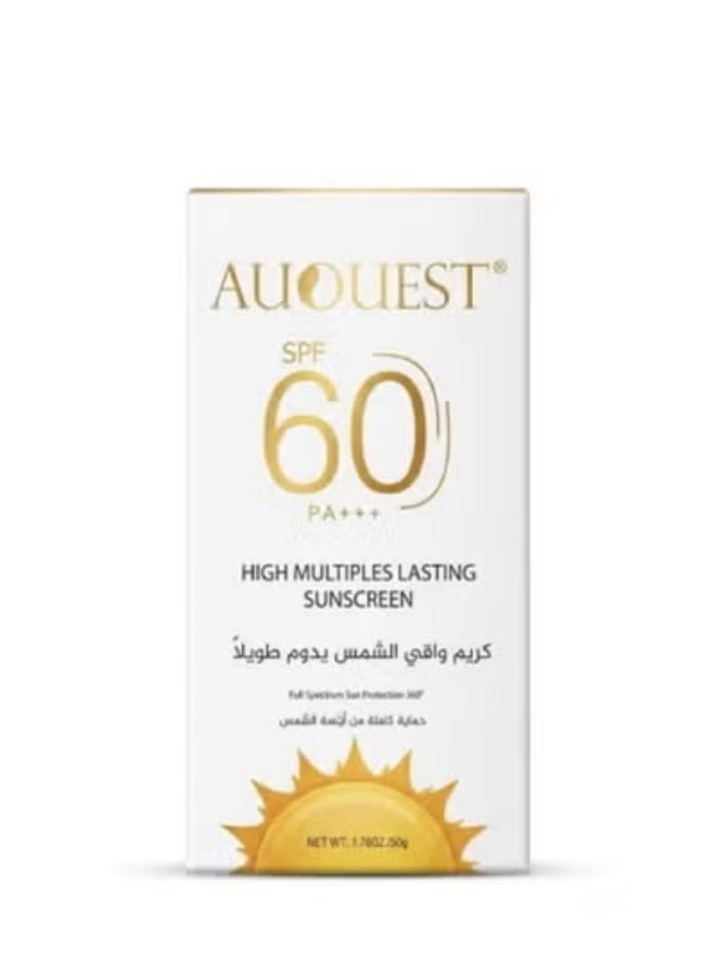 AUQUEST Sunscreen Cream SPF 60 – 50g | Daily Sun Protection & Skin Care